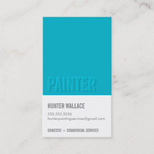 COOLA PAINT CHIP-färgrutans inpräglade utseende, b Visitkort