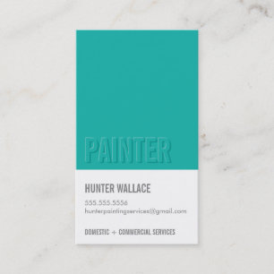 COOLA PAINT CHIP-färgrutans präglade utetextjade Visitkort