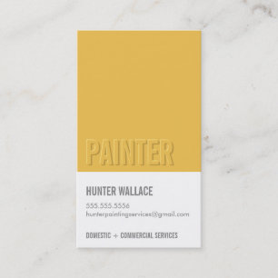 COOLA PAINT CHIP-färgrutans präglade utseende sena Visitkort