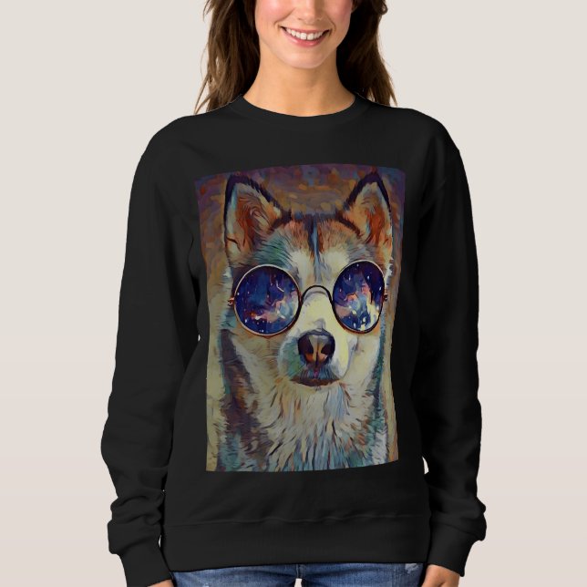 Coola Paint Husky T Shirt (Framsida)