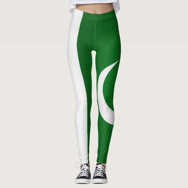 Coola Pakistan Flagga Mode Leggings (Framsida)