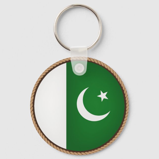Coola Pakistan Flagga Seal Nyckelring (Framsida)