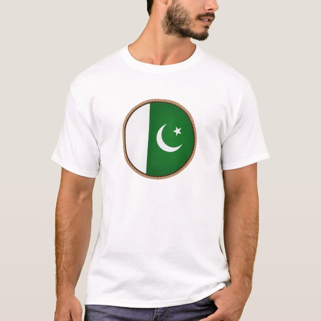 Coola Pakistan Flagga Seal T Shirt (Framsida)