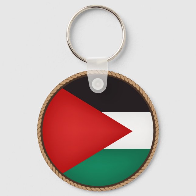 Coola Palestine Flagga Seal Nyckelring (Framsida)