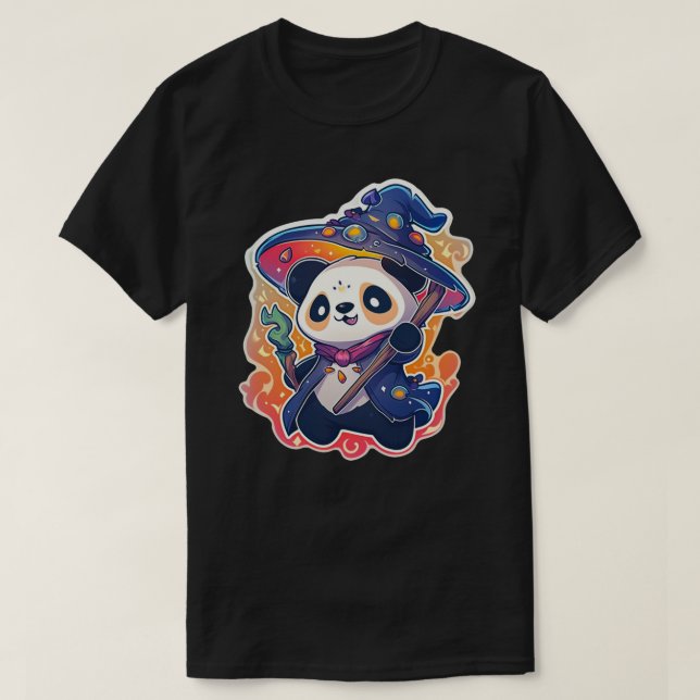 Coola Panda Elemental Wizard T Shirt (Design framsida)