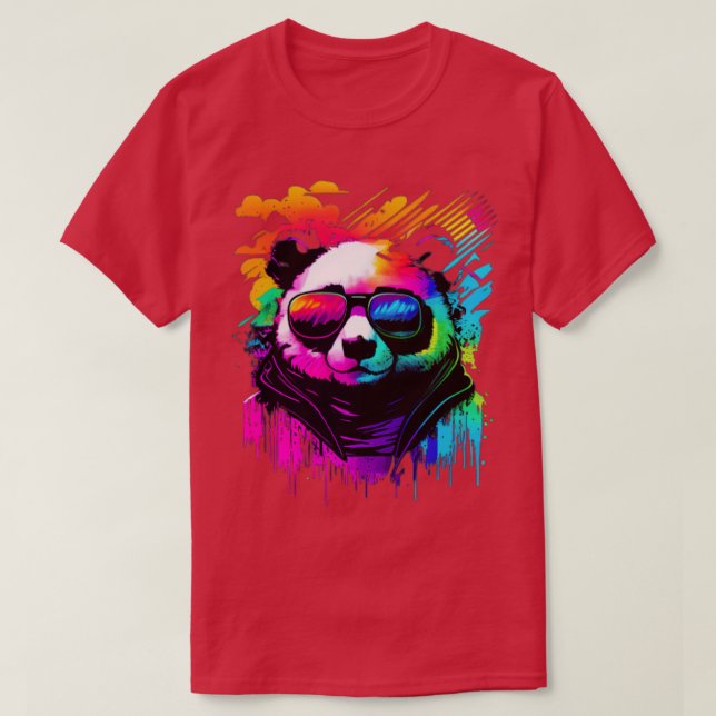 Coola Panda med solglasögon Graphic T Shirt (Design framsida)