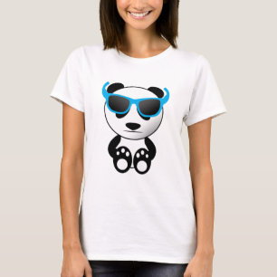 Coola panda med solglasögon t-shirt
