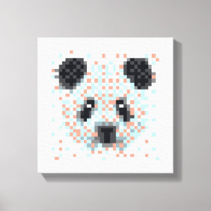 Coola Panda Pixel Art Canvastryck