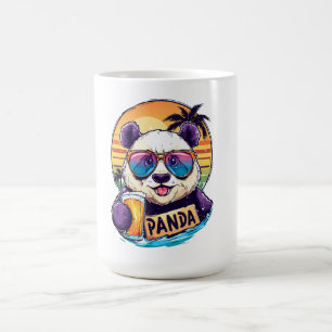 Coola Panda: Retro Summer & Beer Vibes Kaffemugg