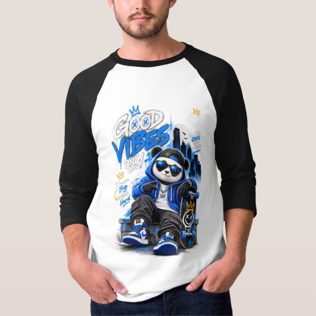Coola Panda Streetwear T Shirt (Framsida)