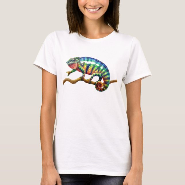 Coola Panther Chameleon Skörd Shirt Tee Shirt (Framsida)