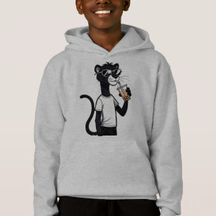 Coola Panther Graphic Tee - Funny Bubble Tea Shirt