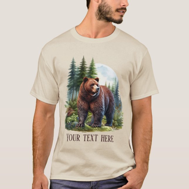 Coola Pappa björn anpassade T Shirt (Framsida)