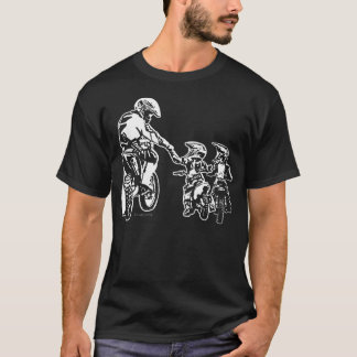 Coola pappa dirt bike-åkare motocross far son t shirt