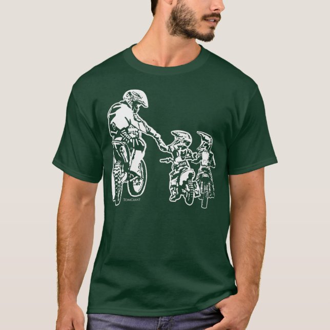 Coola Pappa Dirt Bike Rider Motocross Manar Youth T Shirt (Framsida)