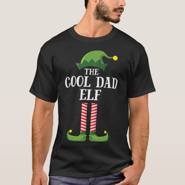 Coola Pappa Elf Matching Family Group, jul Party T Shirt (Framsida)