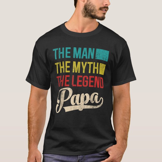 Coola Pappa Fars dag människan, myten, förklaringe T Shirt (Framsida)