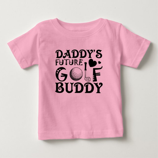 Coola Pappa framtida golf kompis ord art Flicka T Shirt (Framsida)