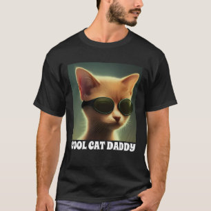 COOLA PAPPA GINGER CAT W/ SUNGLASSES T-SHIRTS T-SH