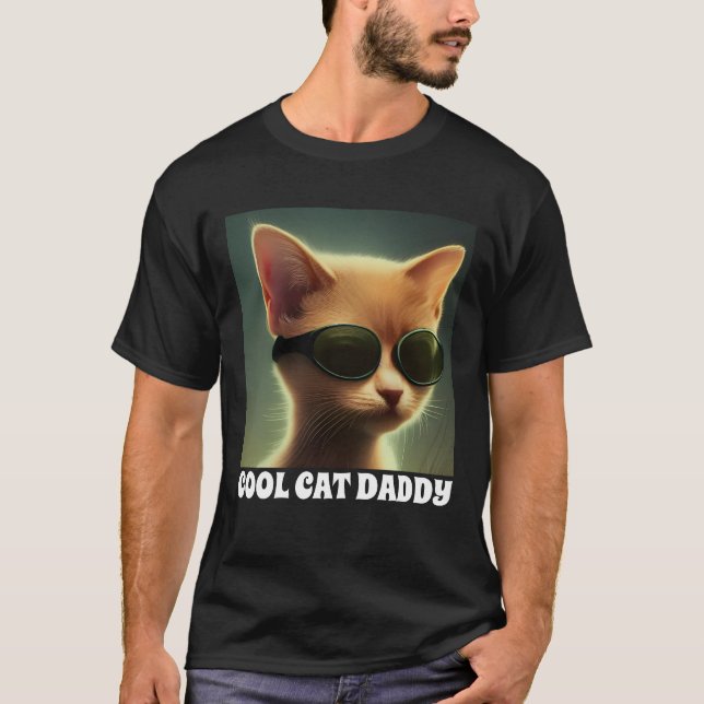 COOLA PAPPA GINGER CAT W/ SUNGLASSES T-SHIRTS T-SH (Framsida)