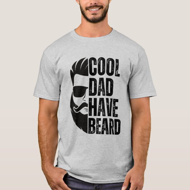 Coola pappa har skägg 2 t shirt (Framsida)