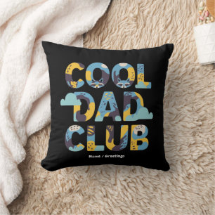 Coola Pappa Klubb Funny Fars dag Birthday Gift Kudde