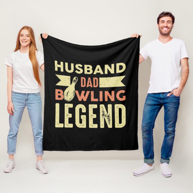 Coola pappa make Bowling Legend  Fleecefilt (På plats)