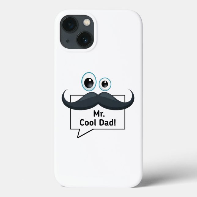 Coola Pappa Mustache Funny Fars dag (Baksida)