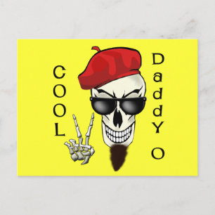 Coola pappa - O Beatnik Skull Vykort