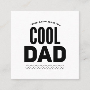 Coola pappa, pappa, lustig fars dag fyrkantigt visitkort