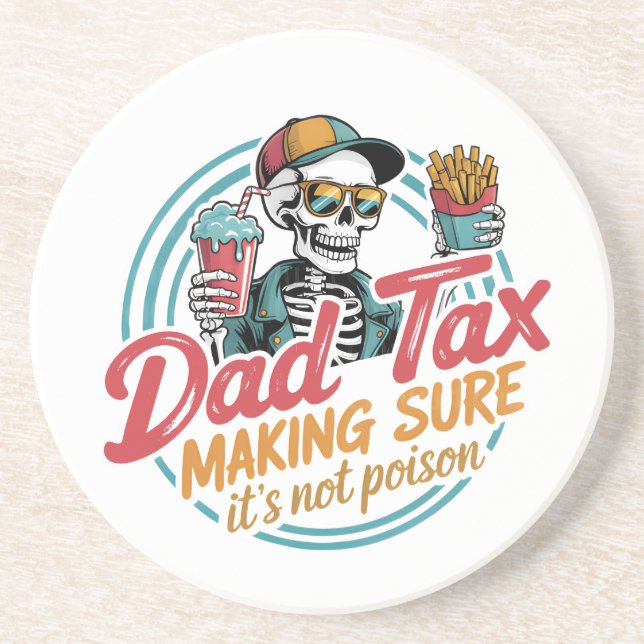 Coola Pappa Skeleton Food Humor Underlägg (Framsidan)