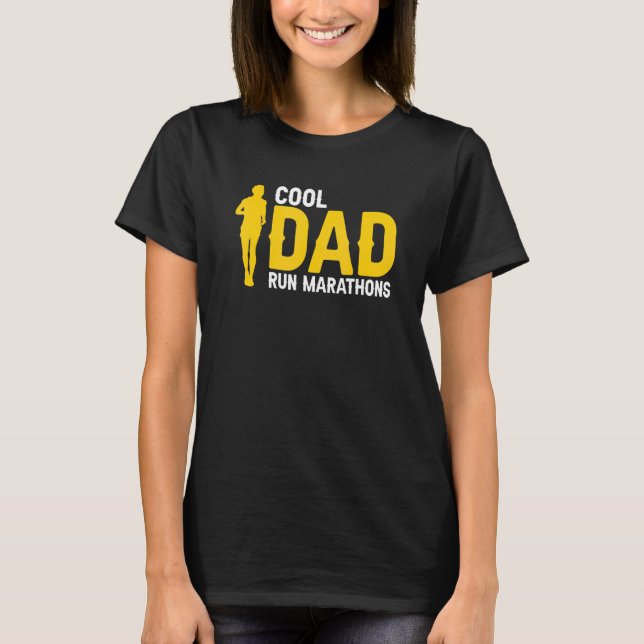Coola Pappa Springa Maraton Fantastisk Löpare För  T Shirt (Framsida)