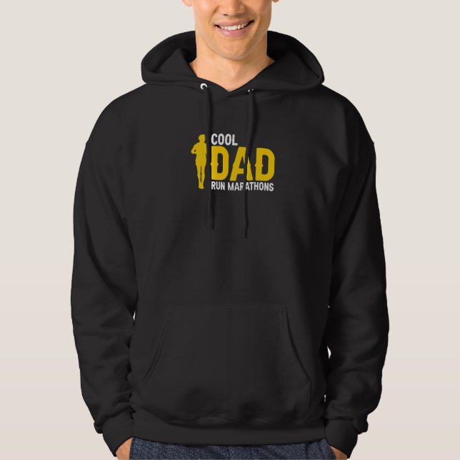 Coola Pappa Springa Maratoner Fantastisk Löpare Fö Hoodie (Framsida)