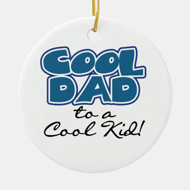 Coola Pappa till Coola Kid Gifts Julgransprydnad Keramik (Framsidan)
