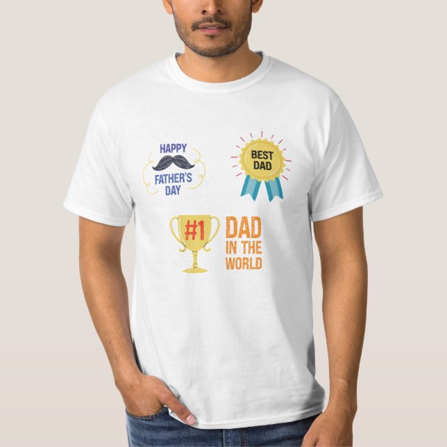 Coola Pappa Vibes design för Fars dag T Shirt (Framsida)