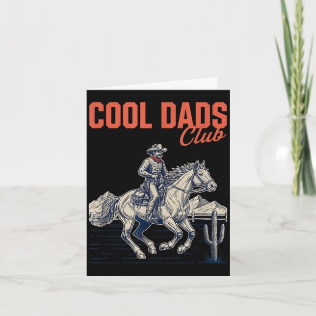 Coola pappaklubben cowboy pappa rolig västern rode kort (Framsida)