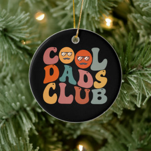 Coola Pappaklubben Pappa Fars Dag Retro Groovy Julgransprydnad Keramik