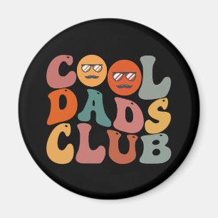 Coola Pappaklubben Pappa Fars Dag Retro Groovy Magnet
