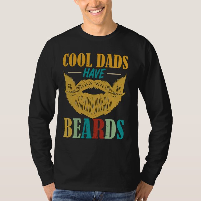 Coola Pappor har fåglar, Pappa Beard Manar Fars da T Shirt (Framsida)