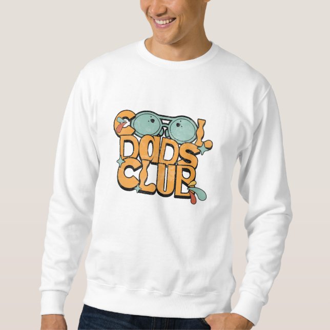 "Coola Pappor Klubb - Trendig Sunglass T-Shirt" Lång Ärmad Tröja (Framsida)
