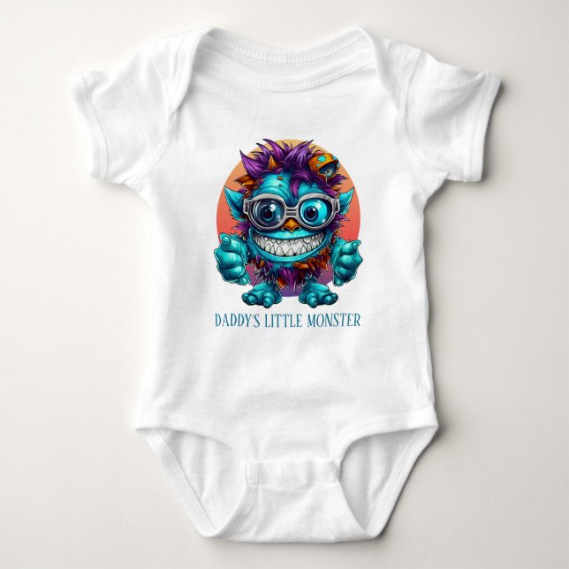 Coola Pappor liten monster lägga till text T Shirt (Framsida)