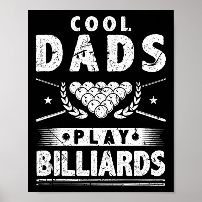 Coola Pappor Play Billiards Poster (Framsidan)