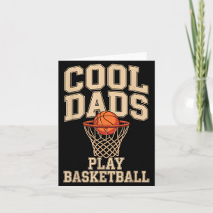Coola pappor spelar basketillustration kort