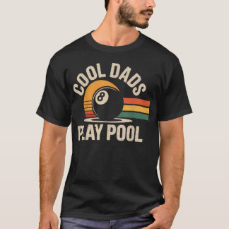 Coola Pappor Spelar Pool Rolig Biljard T Shirt