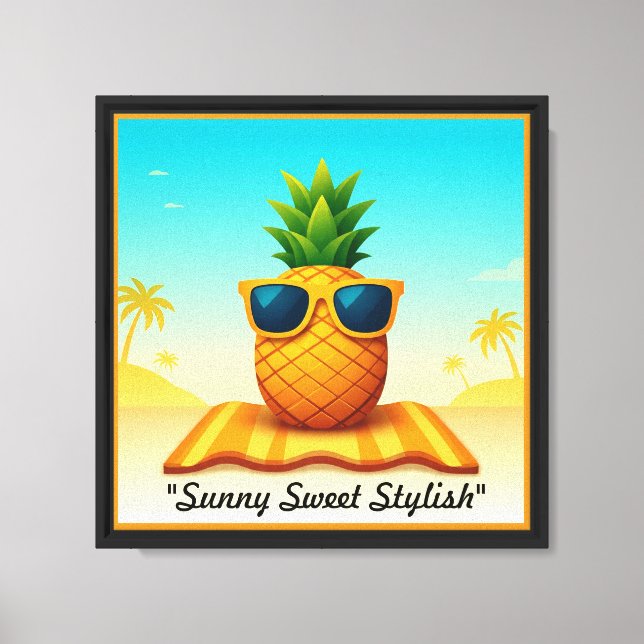 "Coola Paradise Vibes" Canvastryck (Framsida)