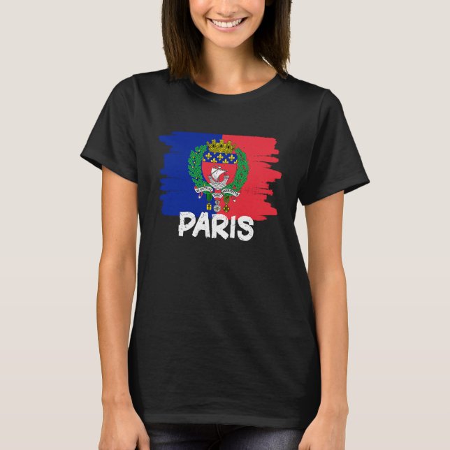 Coola Paris Flagga T Shirt (Framsida)