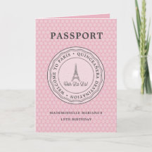 Coola  Paris-pass med Bild Quinceañera