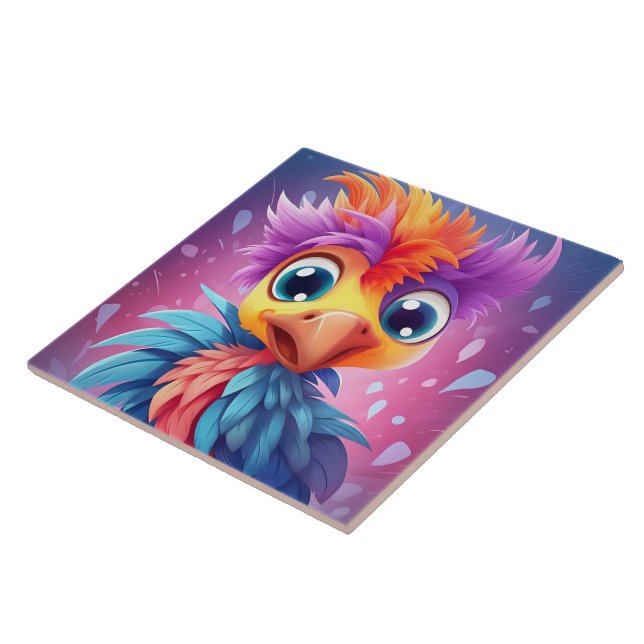 Coola Parrot-Behålla eller design Kakelplatta (Sidan)
