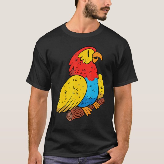 Coola Parrot Birds Parrot Rädding För manar T Shirt (Framsida)