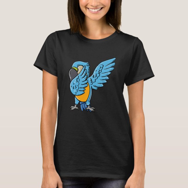 Coola Parrot Dabbing Parrot Tropical Bird 1 T Shirt (Framsida)